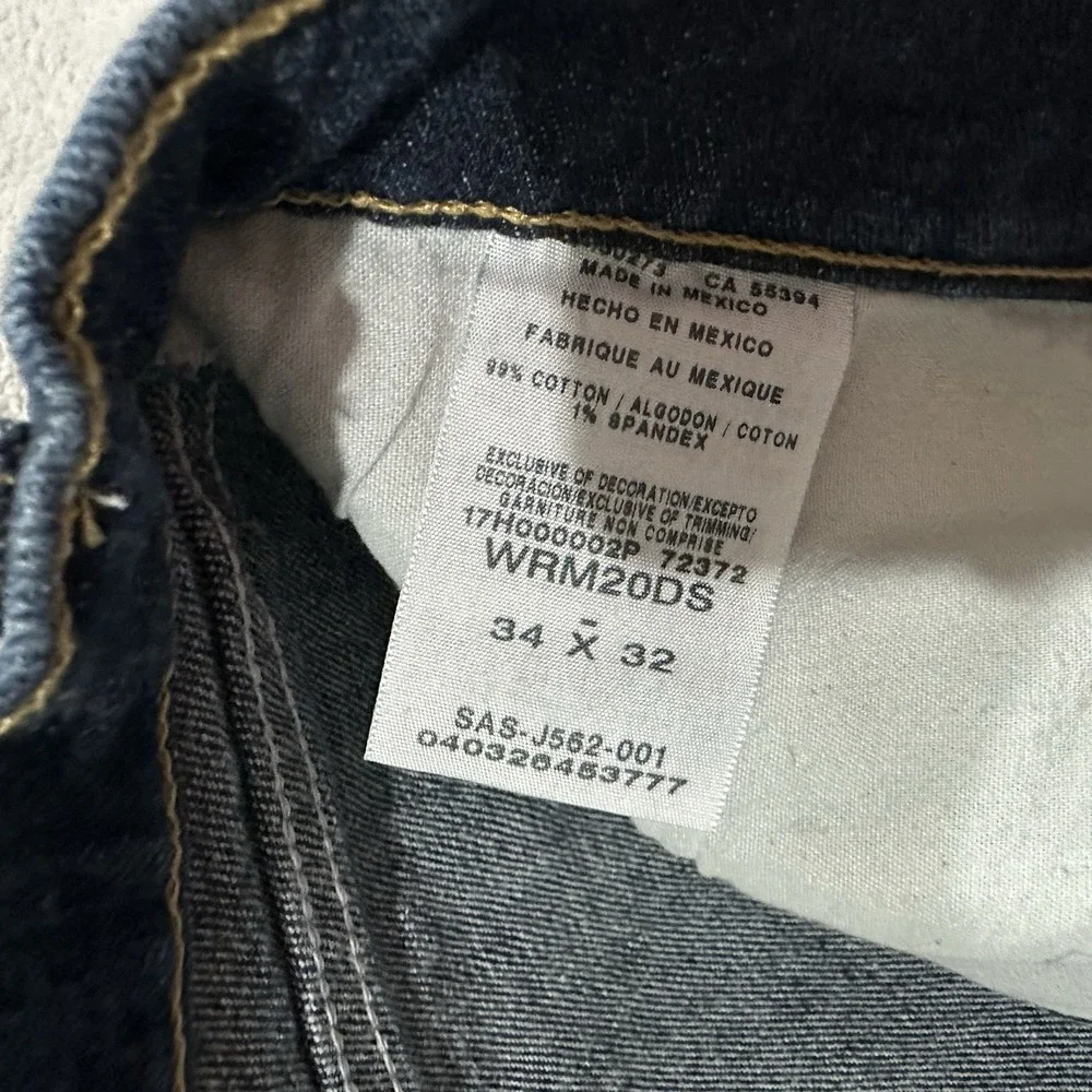 Wrangler Jeans Men 34 x 29* Straight Blue Relaxed Baggy Vtg Y2K